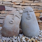 Fiurki z kamieni oof stones dekoracja do ogrodu zestaw 2 szt