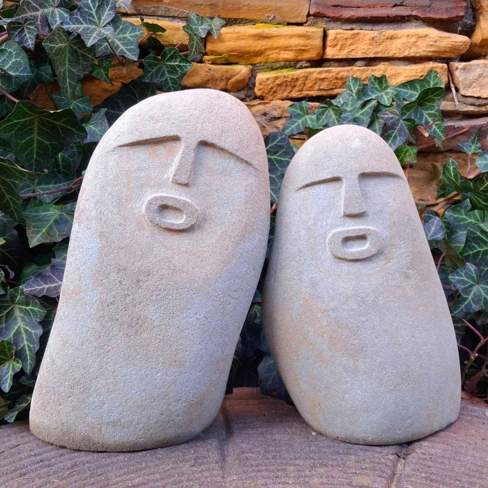 Fiurki z kamieni oof stones dekoracja do ogrodu zestaw 2 szt