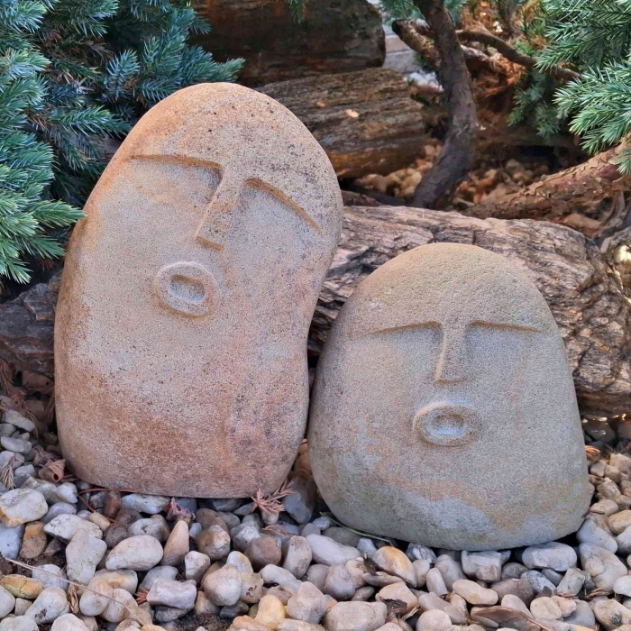 Fiurki z kamieni oof stones dekoracja do ogrodu zestaw 2 szt